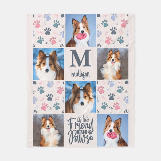 Dog Lover Custom 6 Pet-Foto Druckqualität Fleecedecke (Vorderseite)