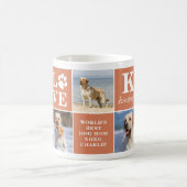 Dog Lover Custom 7 Foto Collage Boho Orange Kaffeetasse (Mittel)