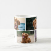 Dog Lover Custom Foto Collage Pet Monogramm Kaffeetasse (Mittel)
