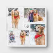 Dog Lover Custom Moderne Foto Collage für Haustier Fotoplatte (Vorderseite)