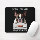 Dog Lover Design Steak Dinner Food Bulldog Mousepad (Mit Mouse)