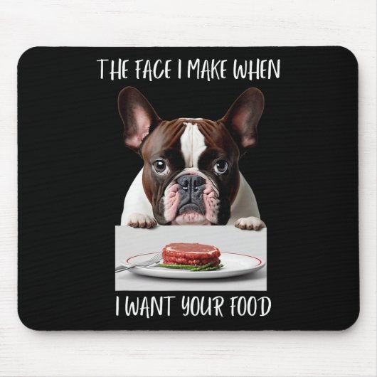 Dog Lover Design Steak Dinner Food Bulldog Mousepad (Vorne)