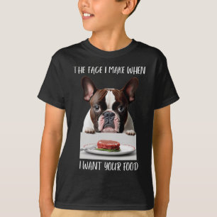 Dog Lover Design Steak Dinner Food Bulldog T-Shirt