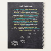 Dog Lover Dog Wisdom Quotes Planer (Rückseite)