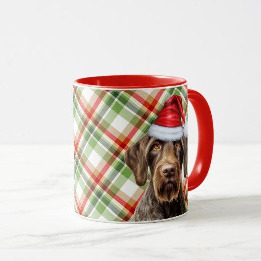 Dog Lover Drahthaarterrier Pointer Holiday Red Kar Tasse (VorderseiteRechts)