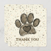 Dog Lover Drawing Watercolor Paint Splatter Dankeskarte (Vorne/Hinten)