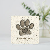 Dog Lover Drawing Watercolor Paint Splatter Dankeskarte (Stehend Vorderseite)