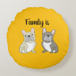 Dog lover, Family is Rundes Kissen