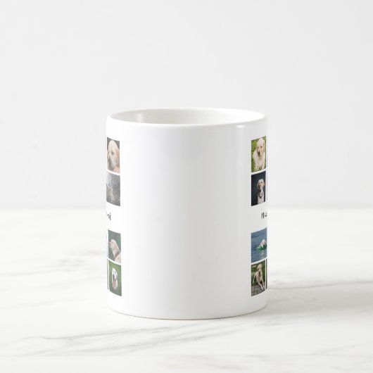 Dog Lover Foto Collage Kaffeetasse (Mittel)