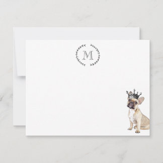 Dog Lover French Bulldog Personalisiert Royal Mitteilungskarte