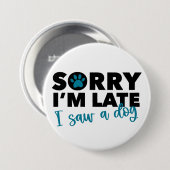 Dog Lover Funny Button (Vorne & Hinten)