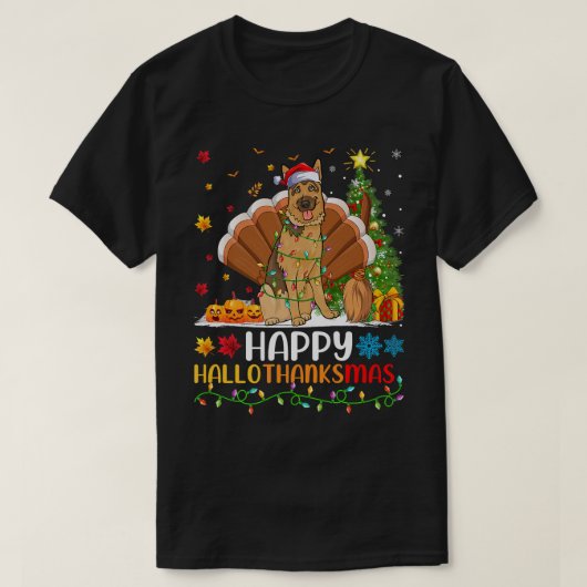 Dog Lover Funny Happy Belgian Malinois Dog HelloTh T-Shirt (Design vorne)