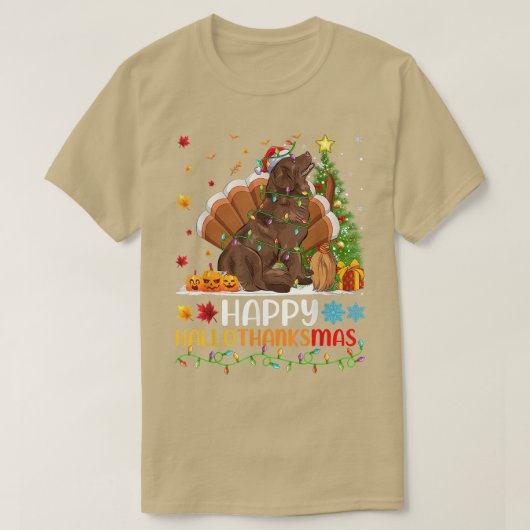 Dog Lover Funny Happy Newfoundland Dog HelloThanks T-Shirt (Design vorne)