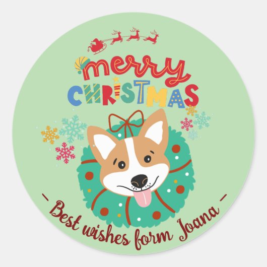 Dog Lover Geschenkklammer mit dem Thema Husky Runder Aufkleber (Vorderseite)