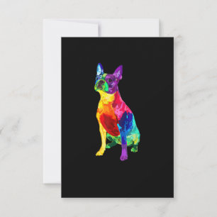 Dog Lover gibt Boston Terrier Dog Colorful Boston RSVP Karte