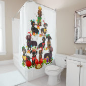 Dog Lover Gifts Dachshund Tree Christmas Light Duschvorhang (Beispiel)