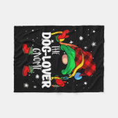 Dog Lover Gnome Red Buffalo Plaid Matching Family Fleecedecke (Vorderseite (Horizontal))