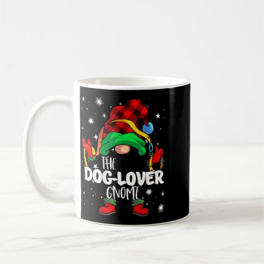 Dog Lover Gnome Red Buffalo Plaid Matching Family Kaffeetasse (Links)