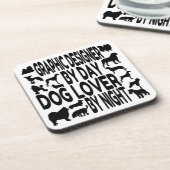 Dog Lover Graphic Designer Untersetzer (Linke Seite)