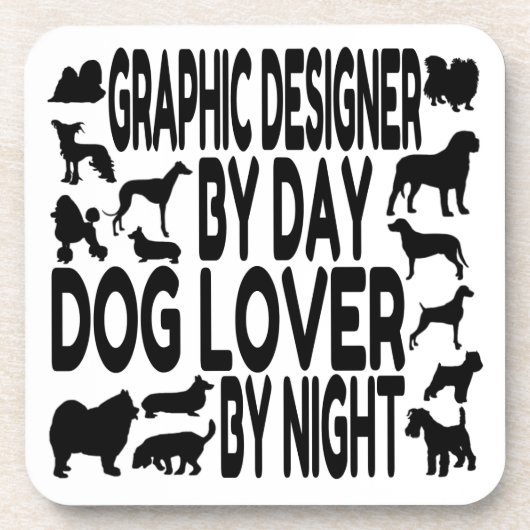 Dog Lover Graphic Designer Untersetzer (Vorderseite)