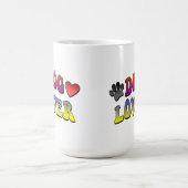 Dog Lover Groovy Vintager Schriftart Kaffeetasse (Mittel)