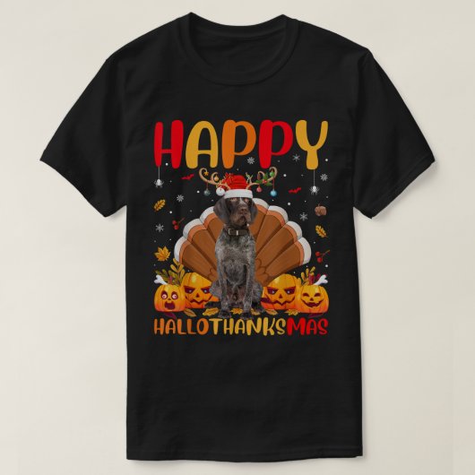 Dog Lover Happy German Wirehaired Pointer Dog Hell T-Shirt (Design vorne)