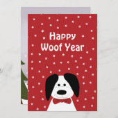 Dog Lover "Happy Woof Year" Weihnachten (Vorne/Hinten)