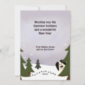 Dog Lover "Happy Woof Year" Weihnachten (Rückseite)