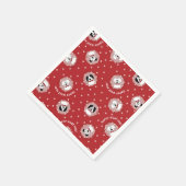 Dog Lover "Happy Woof Year" Weihnachten Serviette (Ecke)