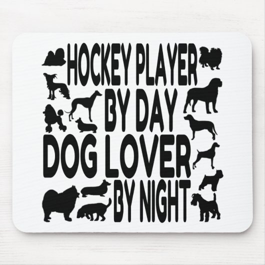 Dog Lover Hockey Player Mousepad (Vorne)