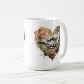 Dog Lover Human Animal Bond Watercolor Heart Kaffeetasse (VorderseiteRechts)