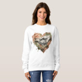 Dog Lover Human Animal Bond Watercolor Heart Sweatshirt (Vorne ganz)