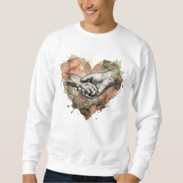 Dog Lover Human Animal Bond Watercolor Heart Sweatshirt