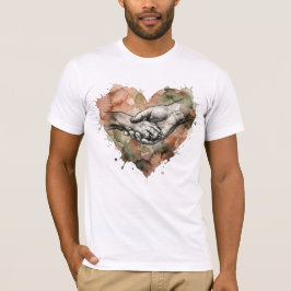 Dog Lover Human Animal Bond Watercolor Heart T-Shirt