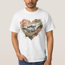 Dog Lover Human Animal Bond Watercolor Heart T-Shirt