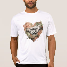 Dog Lover Human Animal Bond Watercolor Heart T-Shirt