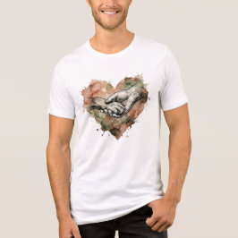 Dog Lover Human Animal Bond Watercolor Heart Tri-Blend Shirt