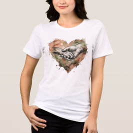 Dog Lover Human Animal Bond Watercolor Heart Tri-Blend Shirt