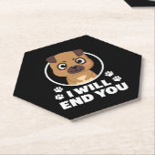 Dog Lover Ich werde Sie beenden Untersetzer (angewinkelt)
