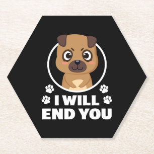 Dog Lover Ich werde Sie beenden Untersetzer