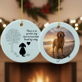 Dog Lover Joy Quote Keepsake Photo Ornament
