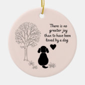 Dog Lover Joy Quote Keepsake Photo Ornament (Vorne)