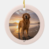 Dog Lover Joy Quote Keepsake Photo Ornament (Hinten)