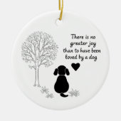 Dog Lover Joy Quote Keepsake Photo Ornament (Vorne)