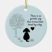 Dog Lover Joy Quote Keepsake Photo Ornament (Vorne)