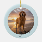 Dog Lover Joy Quote Keepsake Photo Ornament (Hinten)