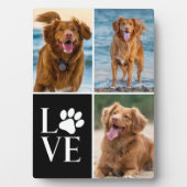 Dog Lover Liebe Foto 3 Collage Foto Block Fotoplatte (Vorderseite)
