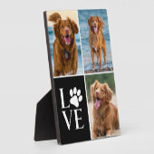Dog Lover Liebe Foto 3 Collage Foto Block Fotoplatte (Seite)