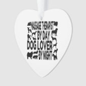 Dog Lover Massage Therapeut Ornament (Vorderseite)