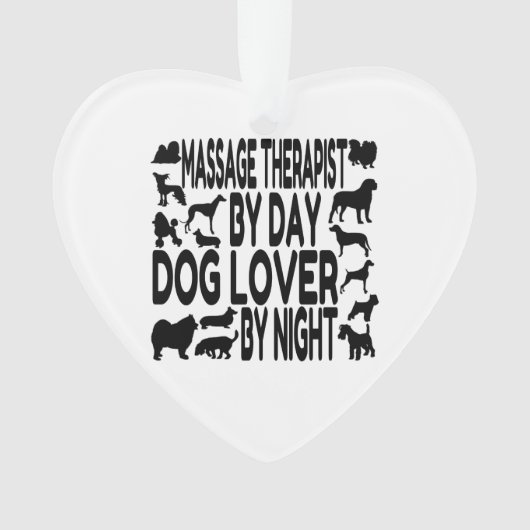 Dog Lover Massage Therapeut Ornament (Vorderseite)